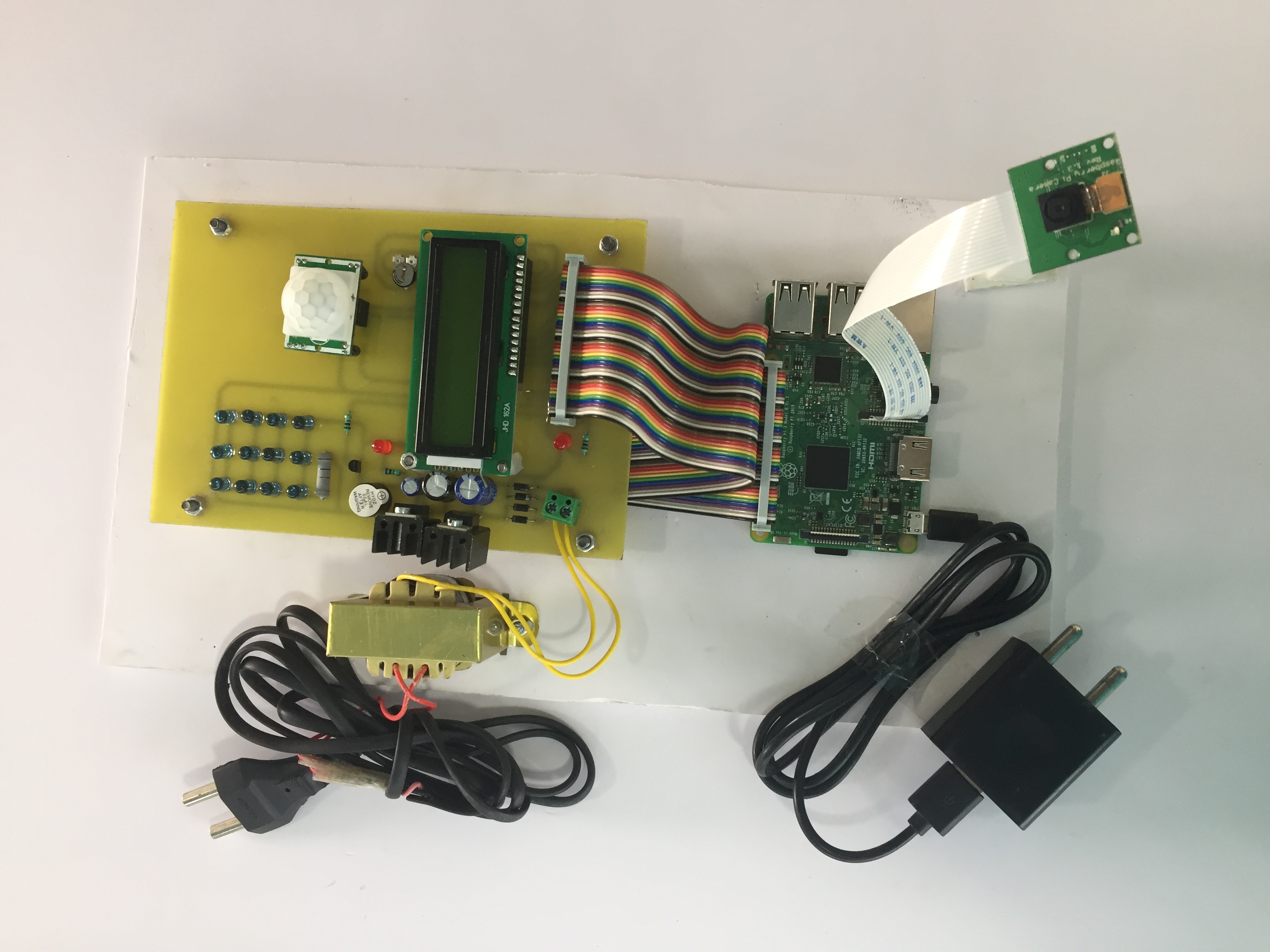 CAMERA BASED SURVEILLANCE SYSTEM USING RASPBERRY PI AND MAIL ALERT ... Circuit Diagram