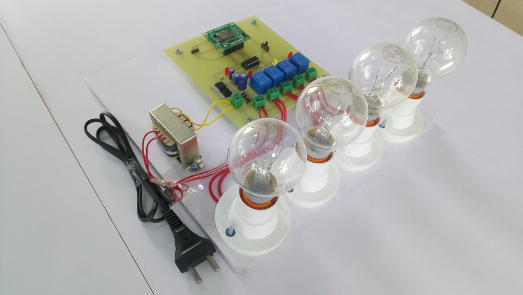 HOME AUTOMATION USING GOOGLE ASSISTANT Circuit Diagram