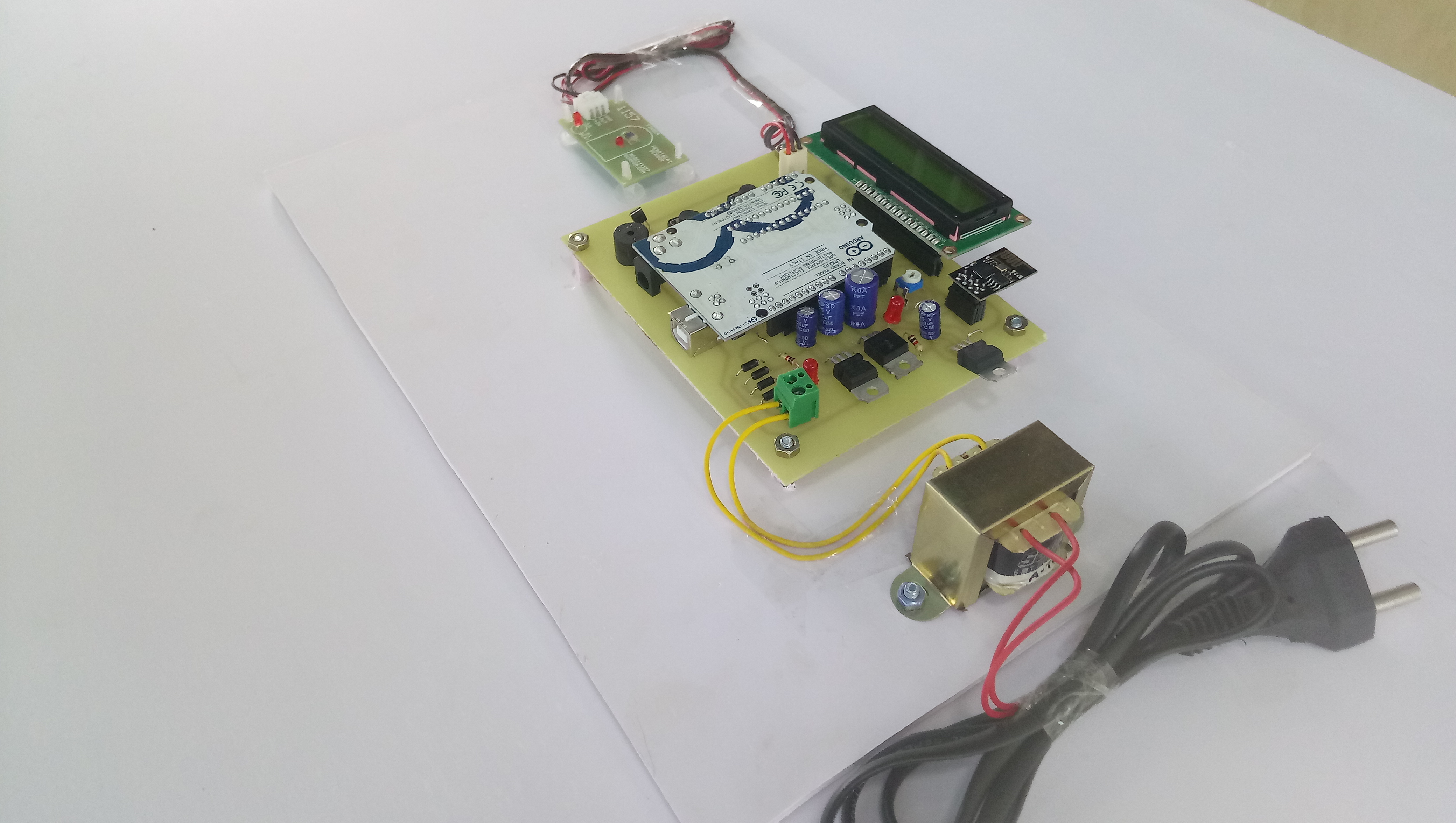 HEARTBEAT MONITORING SYSTEM OVER IOT Circuit Diagram